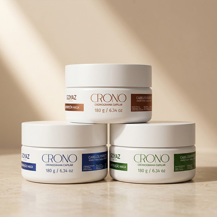 Kit Crono Máscaras Hidrata, Nutre e Repara