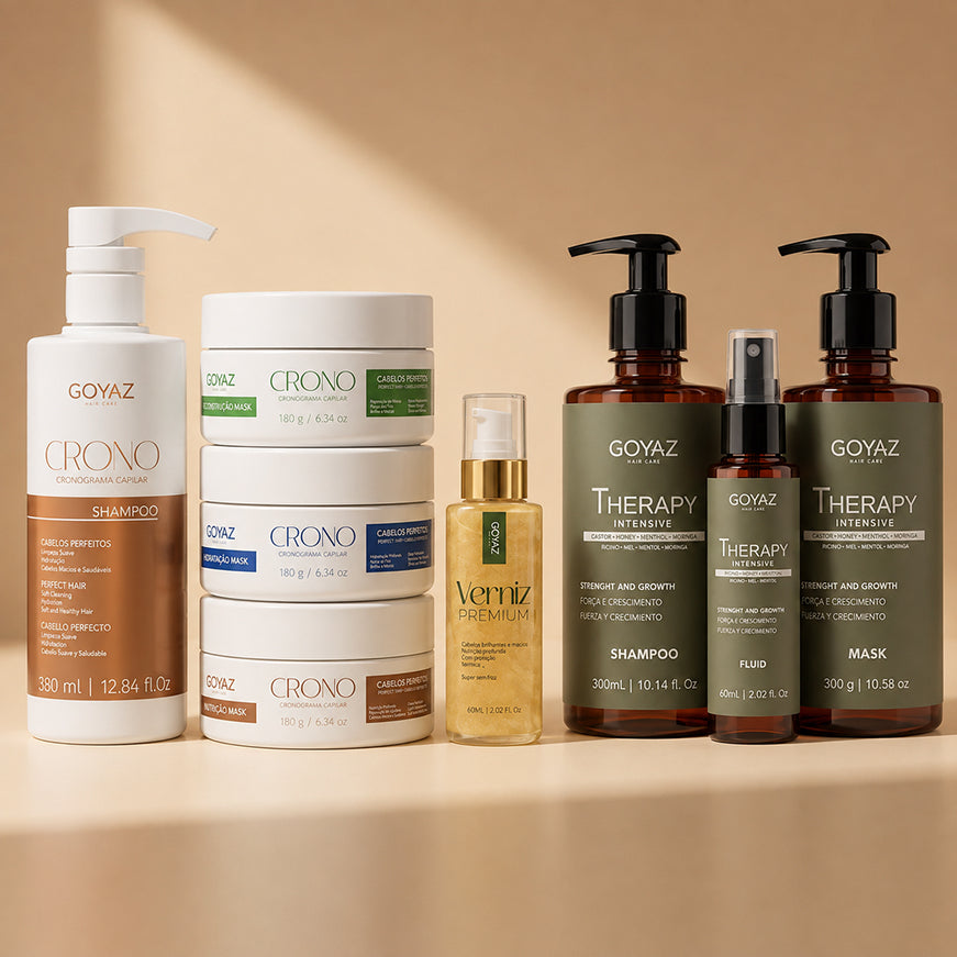 Combo Cronograma + Terapia Intensiva + Verniz Anti Frizz