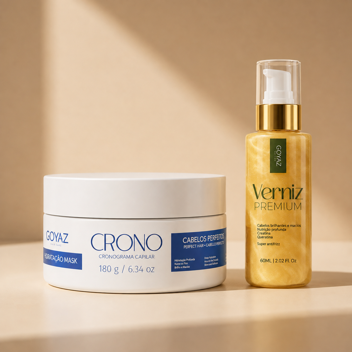 Kit Máscara Hidratação + Verniz Premium