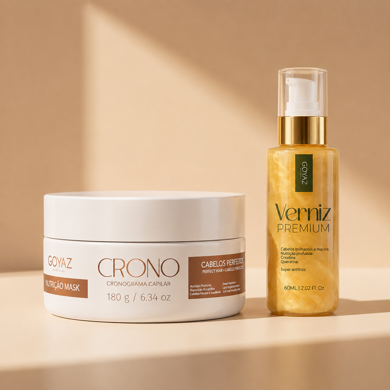 Kit Máscara Nutrição Crono + Verniz Finalizador Premium
