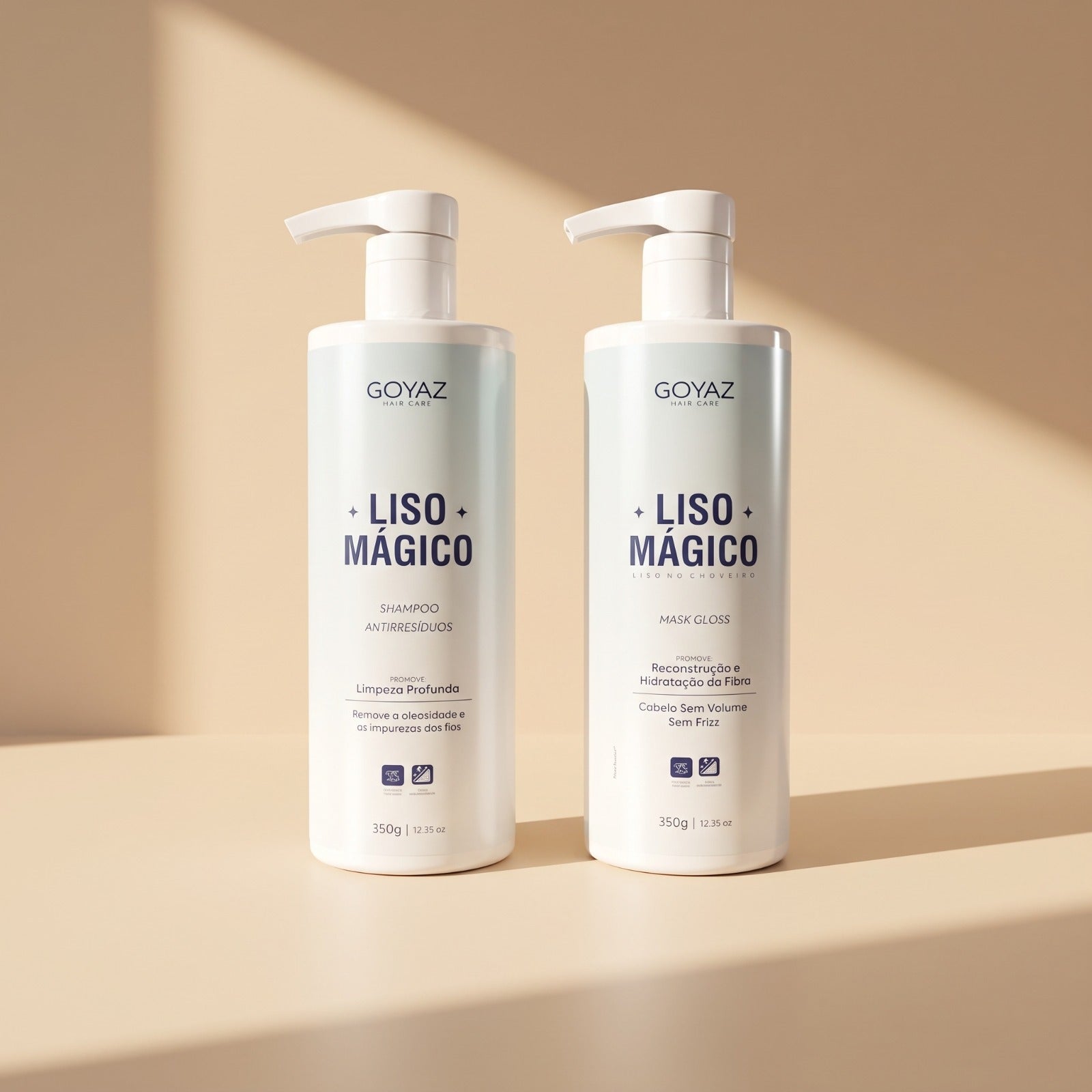 Kit Liso Mágico | Shampoo Antirresíduo + Mask Gloss Sem Formol